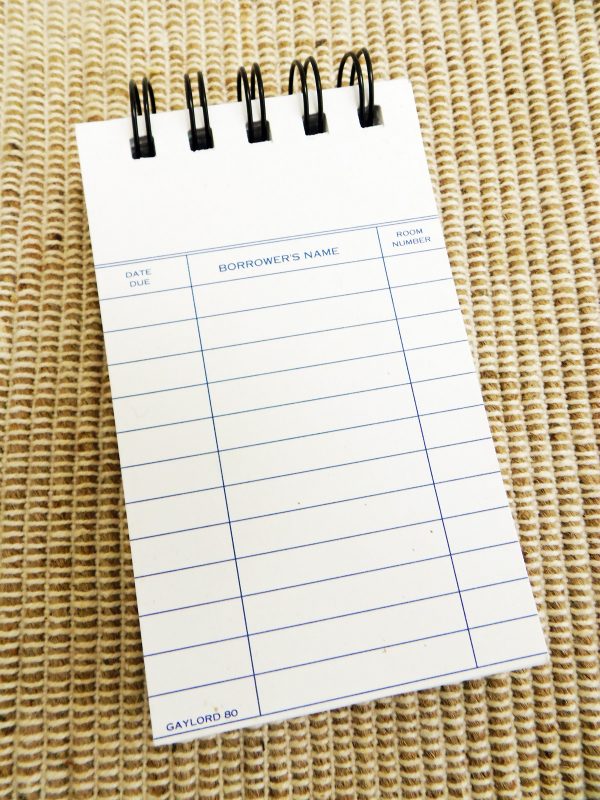 Library Card Notepad
